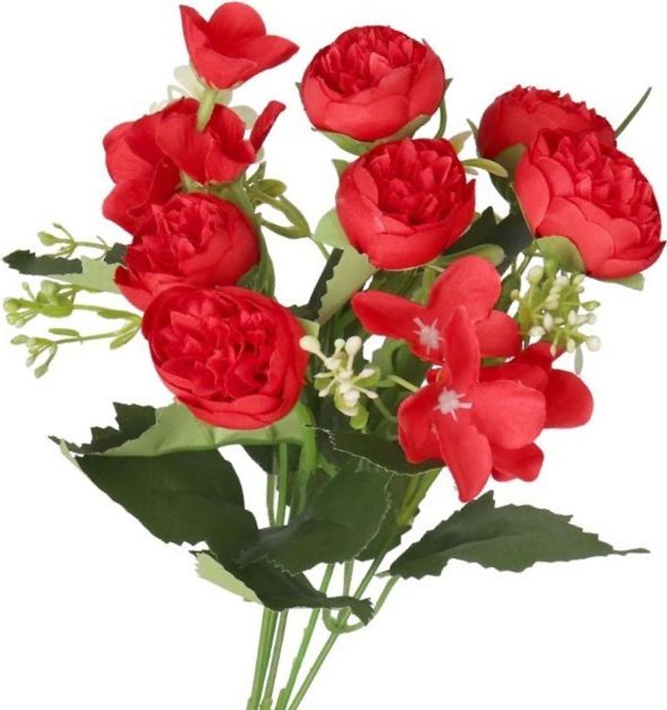 Künstliche Blumen Zweige Pflanzen Pfingstrose lebensechte Pfingstrose