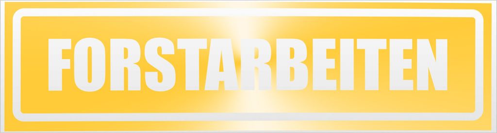 Kiwistar Forstarbeiten invertiert Magnetschild Schild magnetisch - 60cm Gelb - reflektierend - Magnetfolie für Auto PKW Kfz