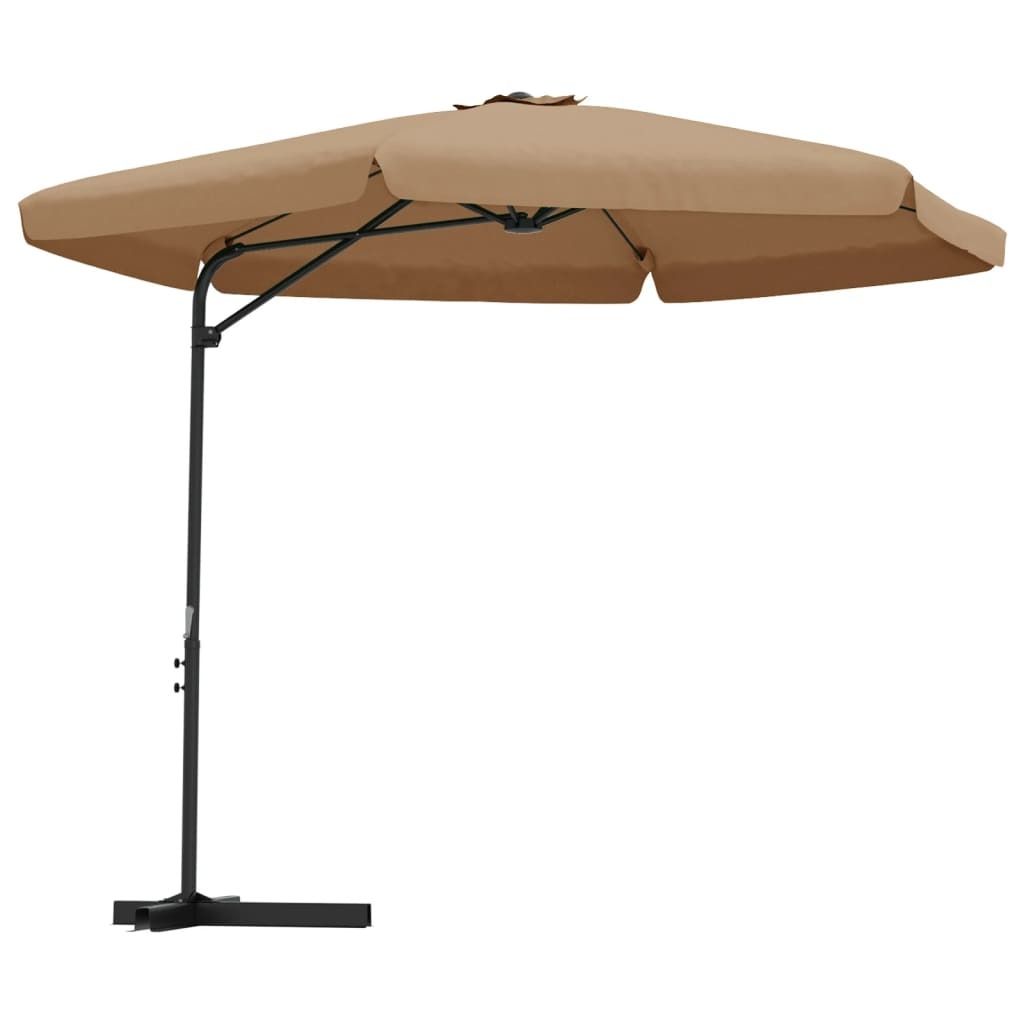 "Winteraktion" Sonnenschirm mit Stahl-Mast 300 cm Taupe - Sonnensegel CC18420