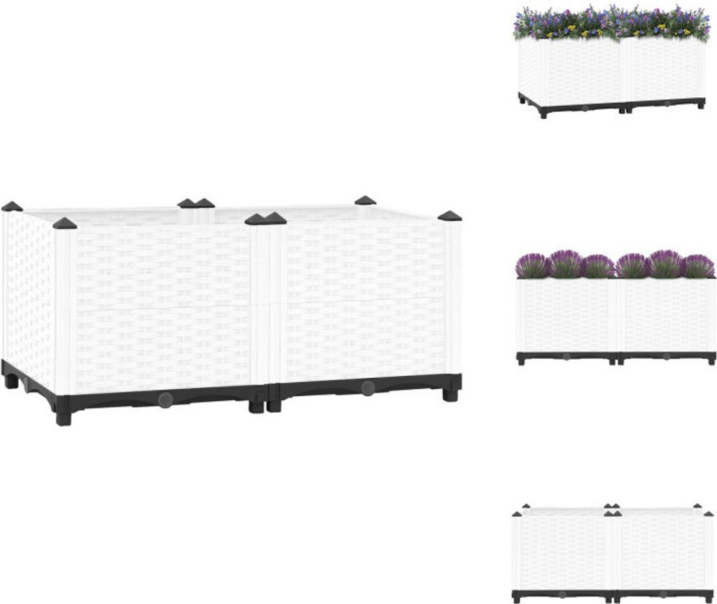 vidaXL Hochbeet 80x40x38 cm Polypropylen - Blumentöpfe & Pflanzgefäße