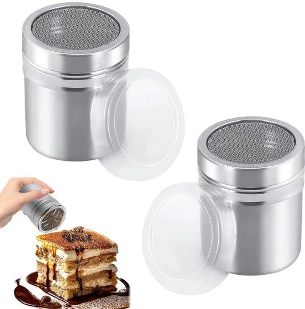 Saupoudreuse pâtissière pour décorer vos cappuccinos et gâteaux maison