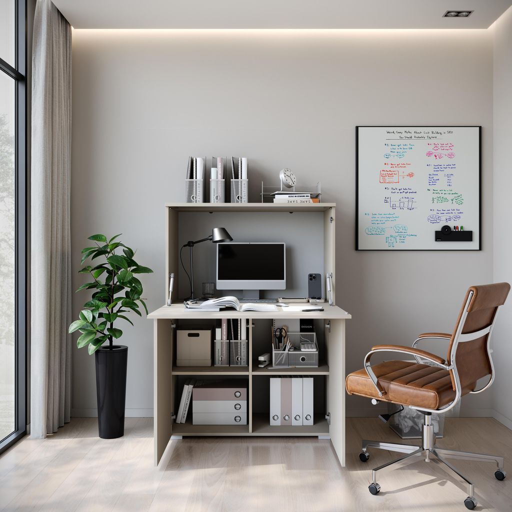 MINIO Sekretář VEVE OFFICE 90 s LED osvětlením, kancelářská Obrázek produktu 