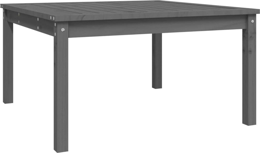 Gartentisch Grau 82,5x82,5x45 cm Massivholz Kiefer
