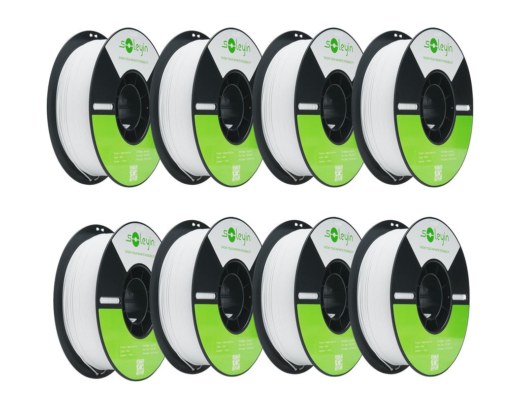 Creality Soleyin Ultra PLA Filament, 1.75mm, 8KG für 3D Drucker, 8 x 1kg- Weiß - 3301010505