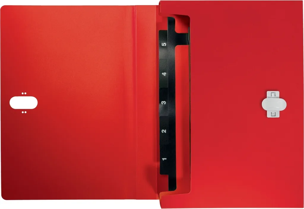 Trieur 5 compartiments Leitz Rouge A4 - Fardes Recycle x5 - 4