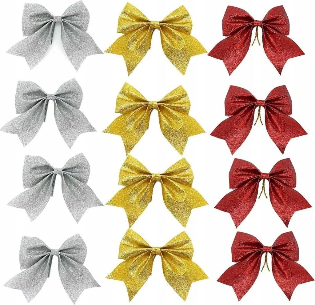 Boucles de Noël scintillantes - Set de 12 pour remplir et décorer le sapin
