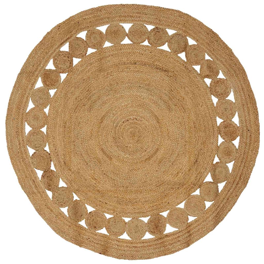 Bereichsteppiche Natur Ø 180 cm Jute