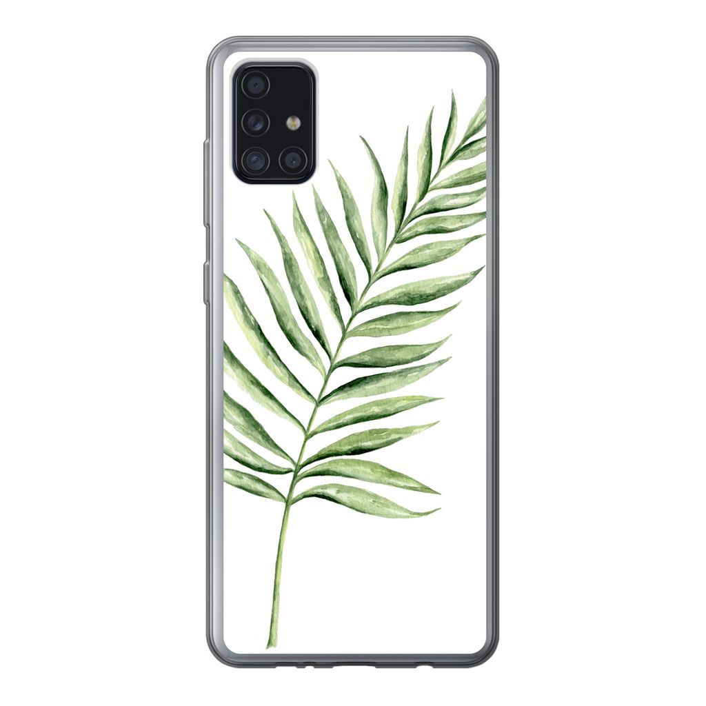 MuchoWow Handyhülle Schutzhülle Hülle für Samsung Galaxy A52 5G Pflanze - Aquarell Silikon Softcase Handy Hülle - Umschlag