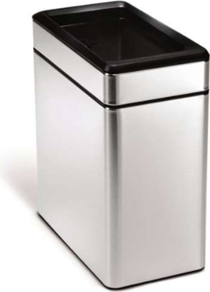 simplehuman 10 Liter profil offener Abfalleimer, Produktbild 