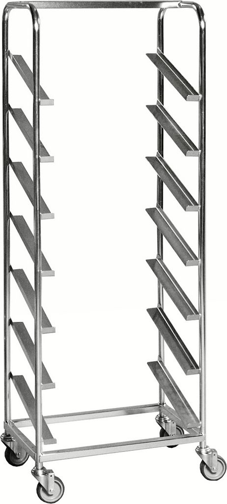 Kongamek Euro-Kistenwagen 660x410x1850mm verzinkt mit 7 Schienen mit Bremse