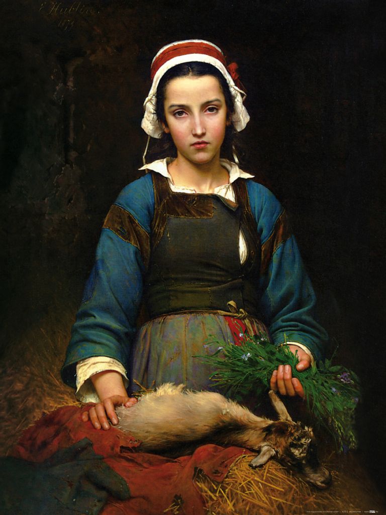 Emile Auguste Hublin Kunstdruck Bild - A Friend In Need, 1879 (80 x 60 cm)