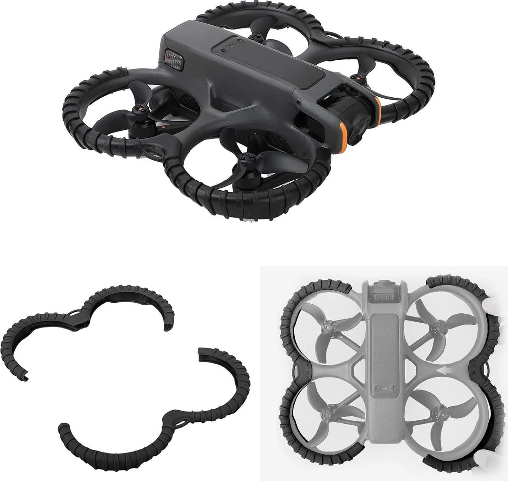 Propellerschutz Zubehör für DJI Avata 2, Fly Combo Schutzabdeckung Ring, Prop Bumper Drohne Antikollisionsschutz Kratzfest Schutzkopter & Multiro...