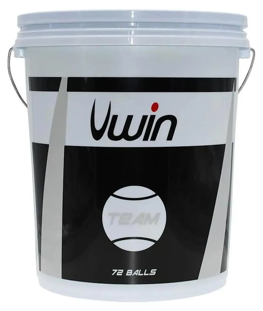 Uwin Set de 72 Balles de Tennis Entraînement Durables en Seau Pratique