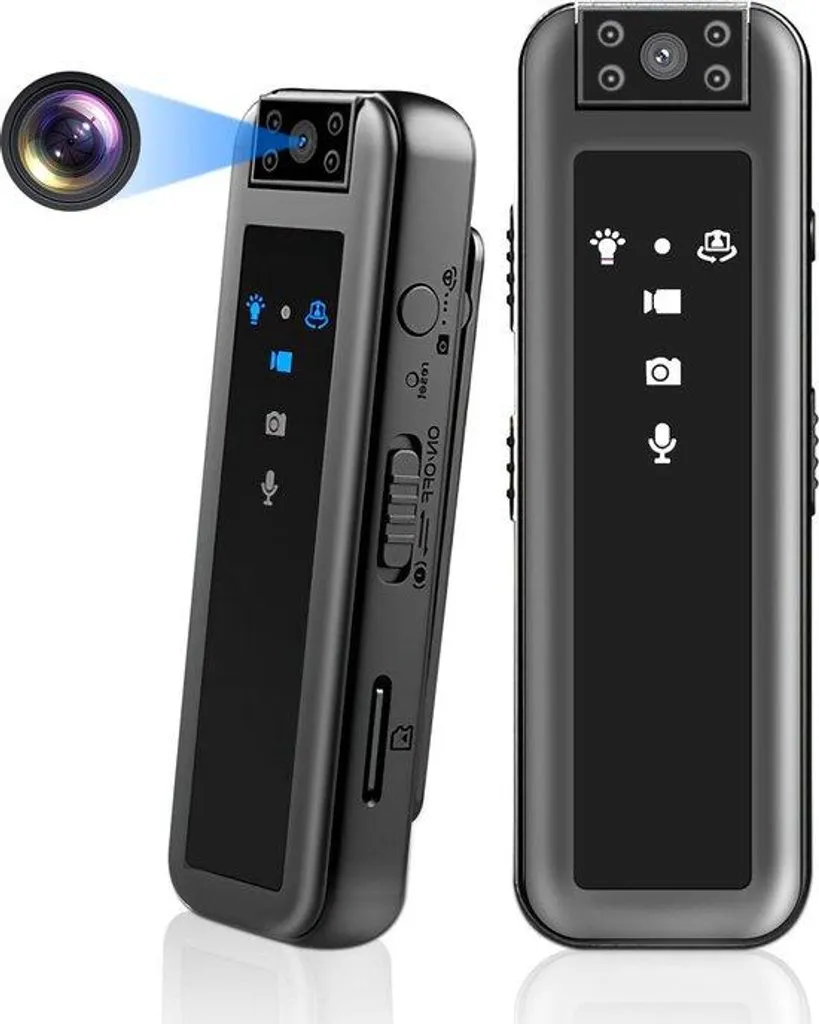 Caméra de sécurité portable Klein HD 1080p noire : surveillance mobile