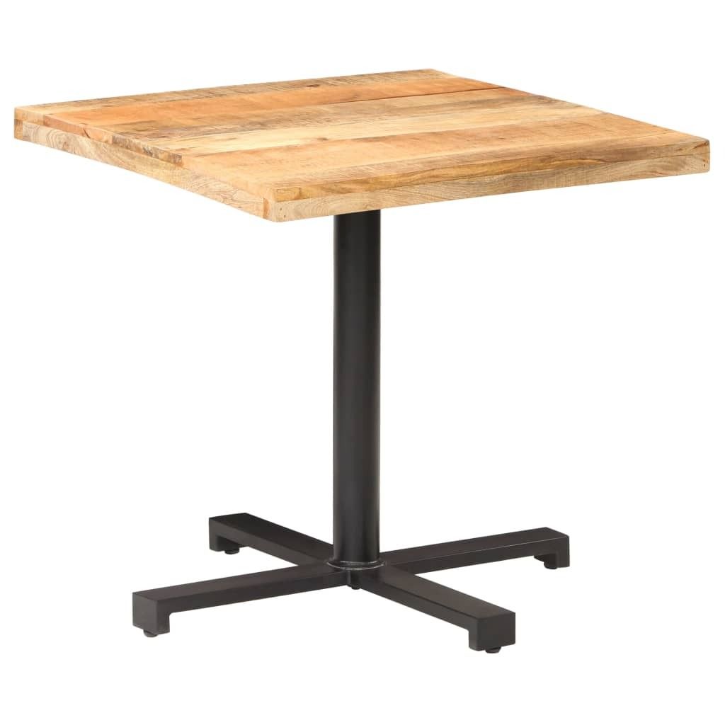 SYFAX Bistrotisch Quadratisch 80x80x75 cm Raues Mangoholz
