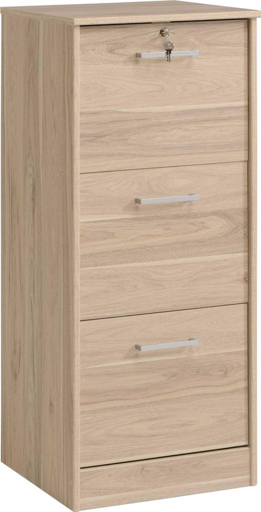 Armoire à dossiers Ludik avec fermeture - chêne Image du produit 