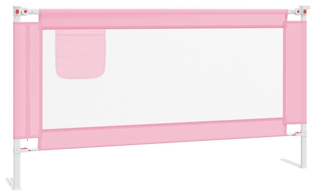 vidaXL Kleinkind-Bettschutzgitter Rosa 160x25 cm Stoff Produktbild 