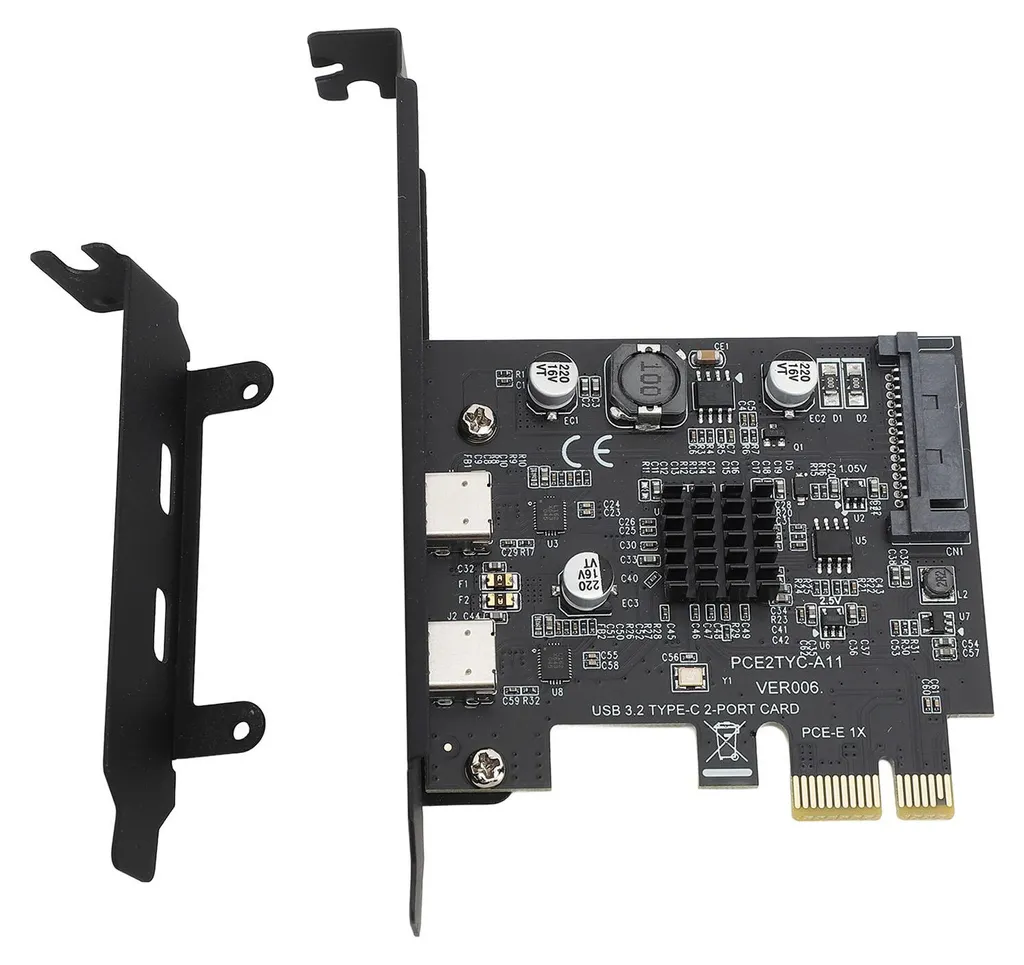 Carte d'extension USB 3.2 PCI Express GEN2 10 Gbps Double USB-C PC