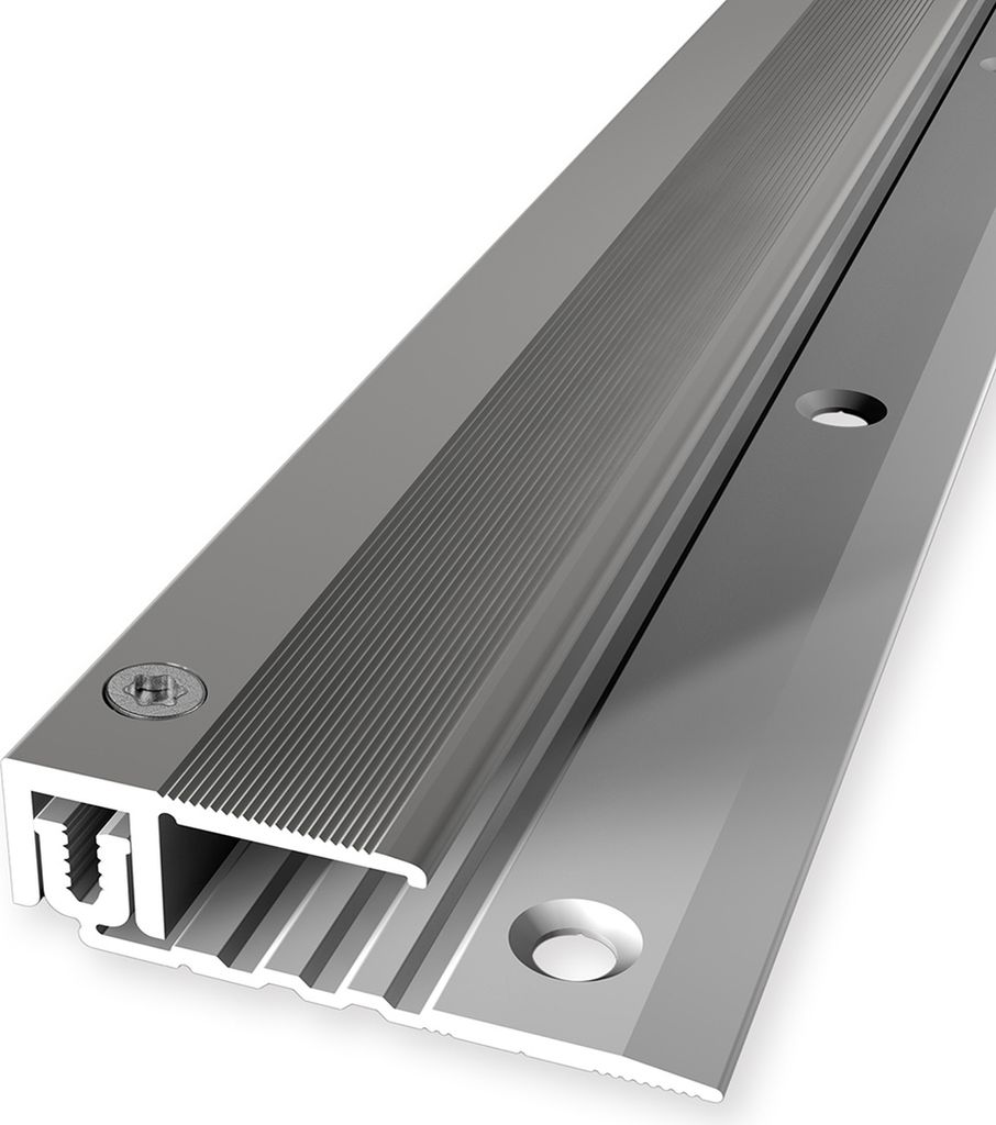PROVISTON | Abschlussprofil | Parkettausgleich | Breite: 28 mm | Höhenausgleich: 6.5 - 16 mm | Länge: 1000 mm | Aluminiumprofil | Edelstahloptik ...