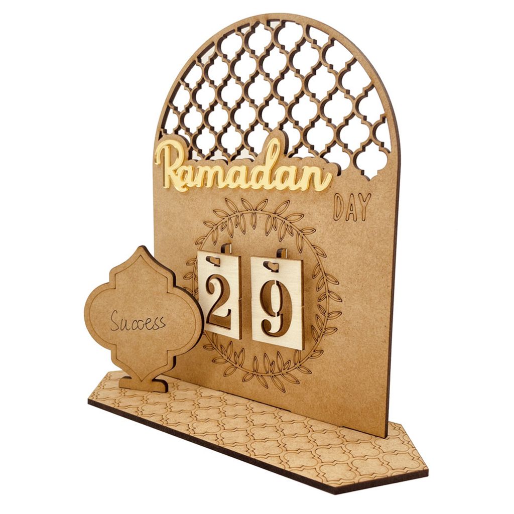 Kalender-Ornament, hohler Segen, leichte Laterne, Palast-Girlande, Holztafel, Ornament, Festival-Zubehör-C