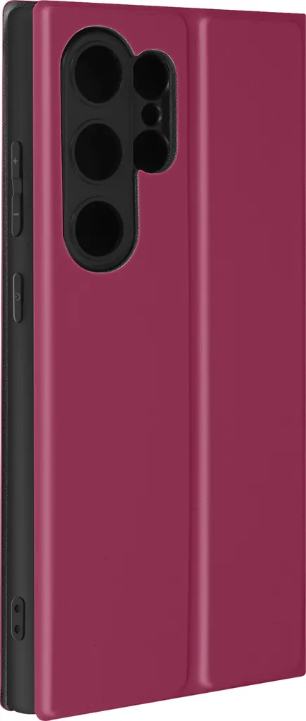 Custodia Avizar Rosso Vino per S24 Ultra: Stand, Stile e Protezione