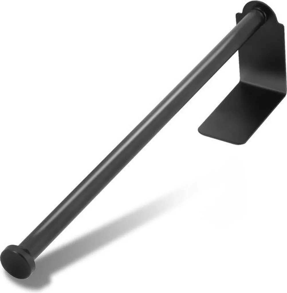 Porte-serviettes cuisine 2 rouleaux noir pour gain de place mural
