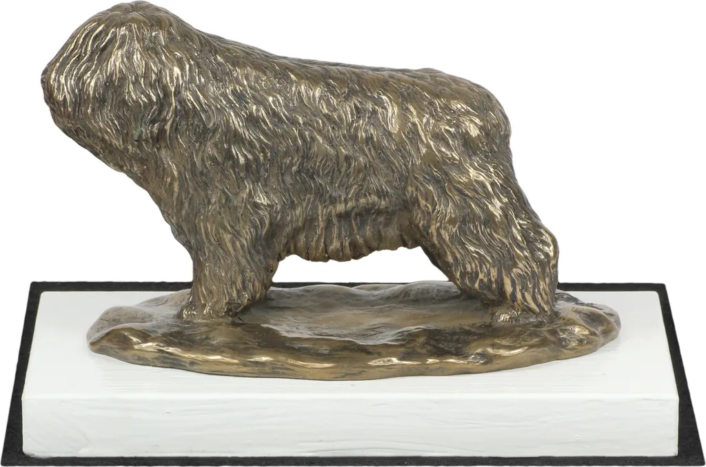 Récompense Exposition Canine Berger Polonais PON Sculpture Art Dog Blanc