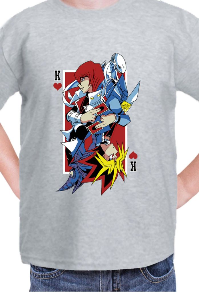 Kinder T-Shirt Japan Manga Anime Comics Yu Gi 018, / Grau