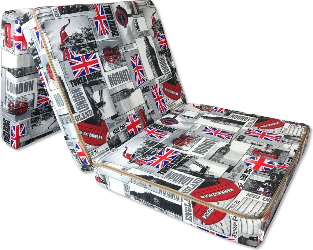 Materac składany 198x80x10 cm - London, 3-segmentowy, Zdjęcie produktu 