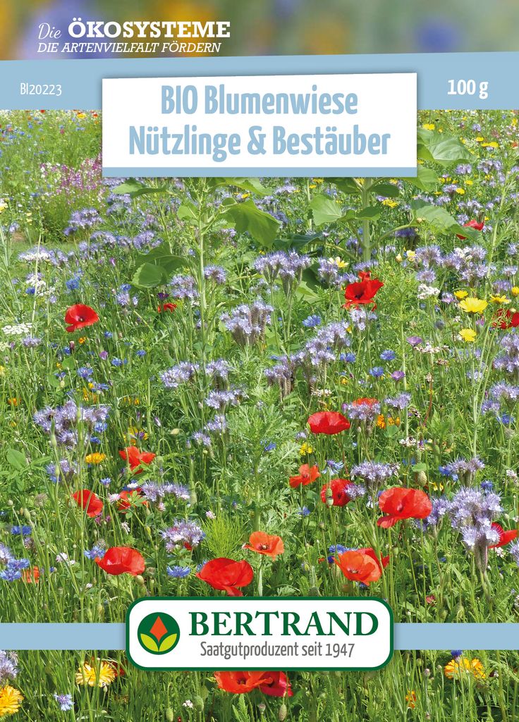 Blumenwiese Gemüseanbau Nützlinge und Bestäuber (einjährig) (100 g) | Blumenwiese von Bertrand