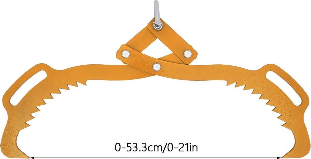 Rückezange Holzzange - Hebezange 53 cm - Tragkraft 1000 kg - Maulöffnung 0–76 cm - Material 8 mm Kohlenstoffstahl - Gezahnte Greifklauen - Für...