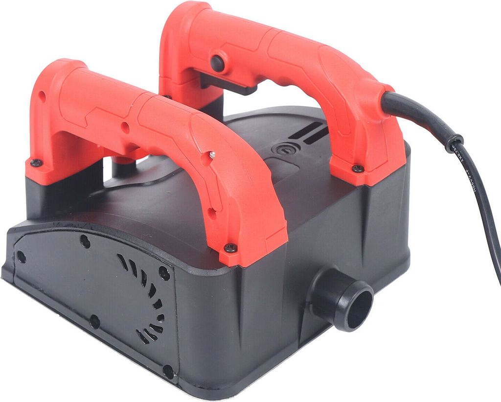 A power tool with two red handles on a black base, shown against a white background.