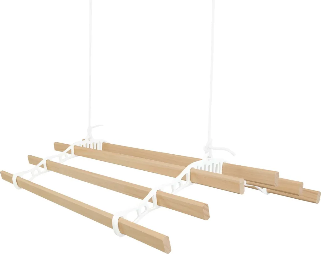 Stendibiancheria Eco-Friendly a Soffitto 6 Doghe - Pino e Ghisa