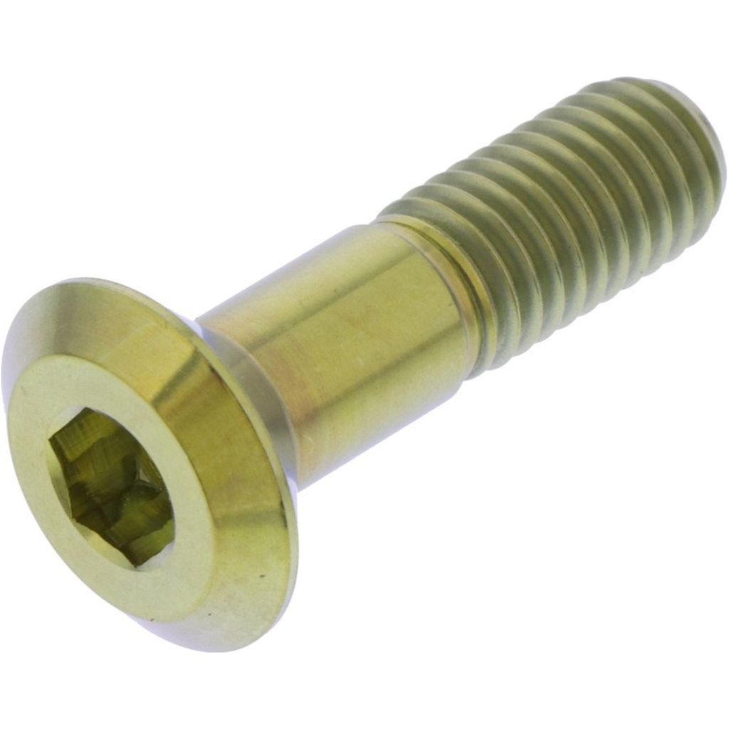 Schraube JMP KettenradM8x1,25mm 31mm Titan gold für Honda XR L XLR R , Kawasaki KX F Suzuki DR-Z E / K KLX S SM DR SE CR Yamaha WR 80 / 85 / 100 /...