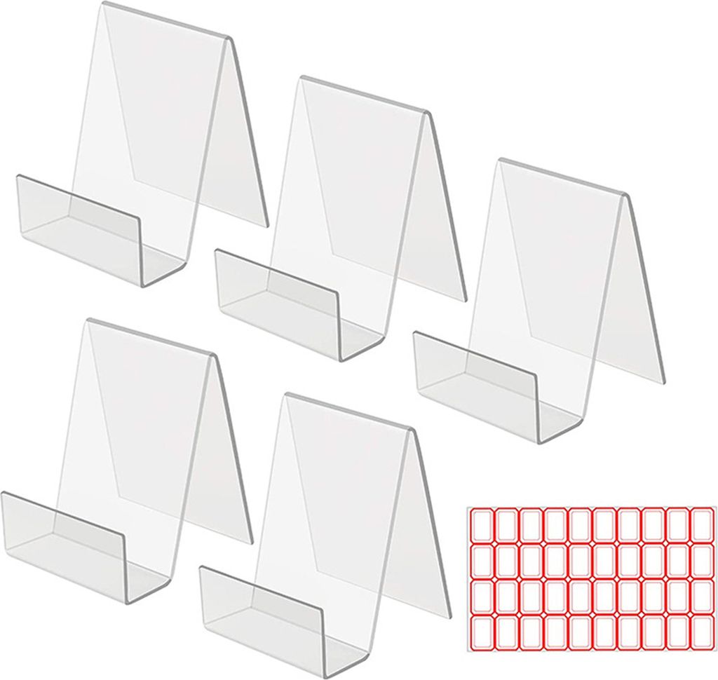 Stück durchsichtiges Präsentationsregal, stabiler, rutschfester Bücherständer, Postkartenrahmen, Bilderregal, Zeitschriftenteller, Telefonbuch-...