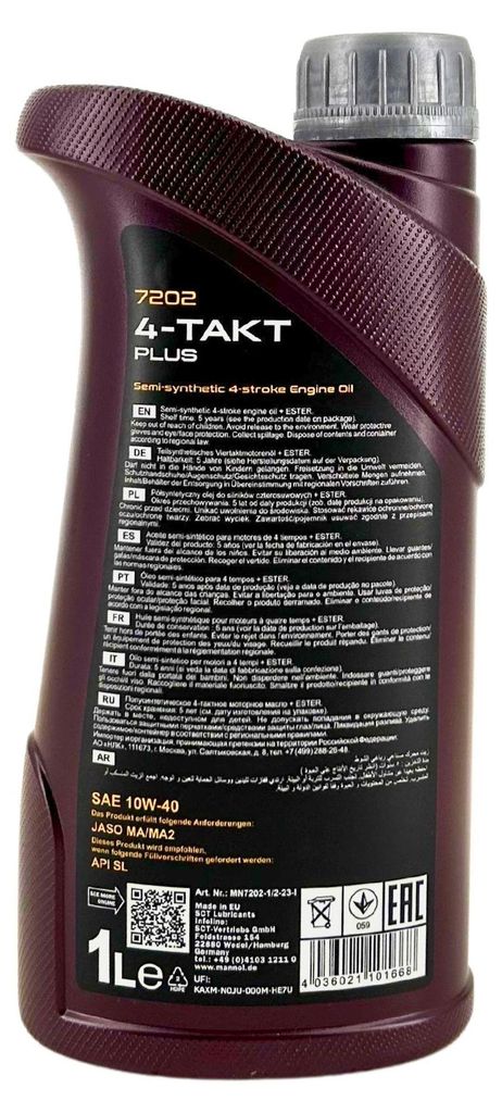 Mannol 4-takt Plus 10W-40 4 litry Obrázek produktu 