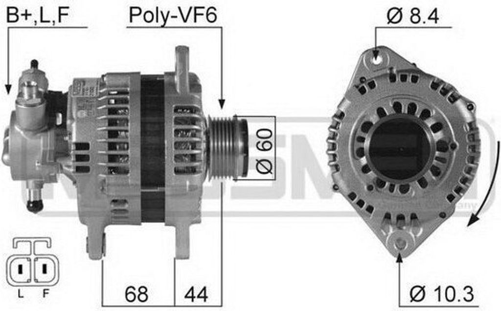 ERA 210322A - OE LR110 0507 Lichtmaschine für Astra H, Combo, Meriva (X03)