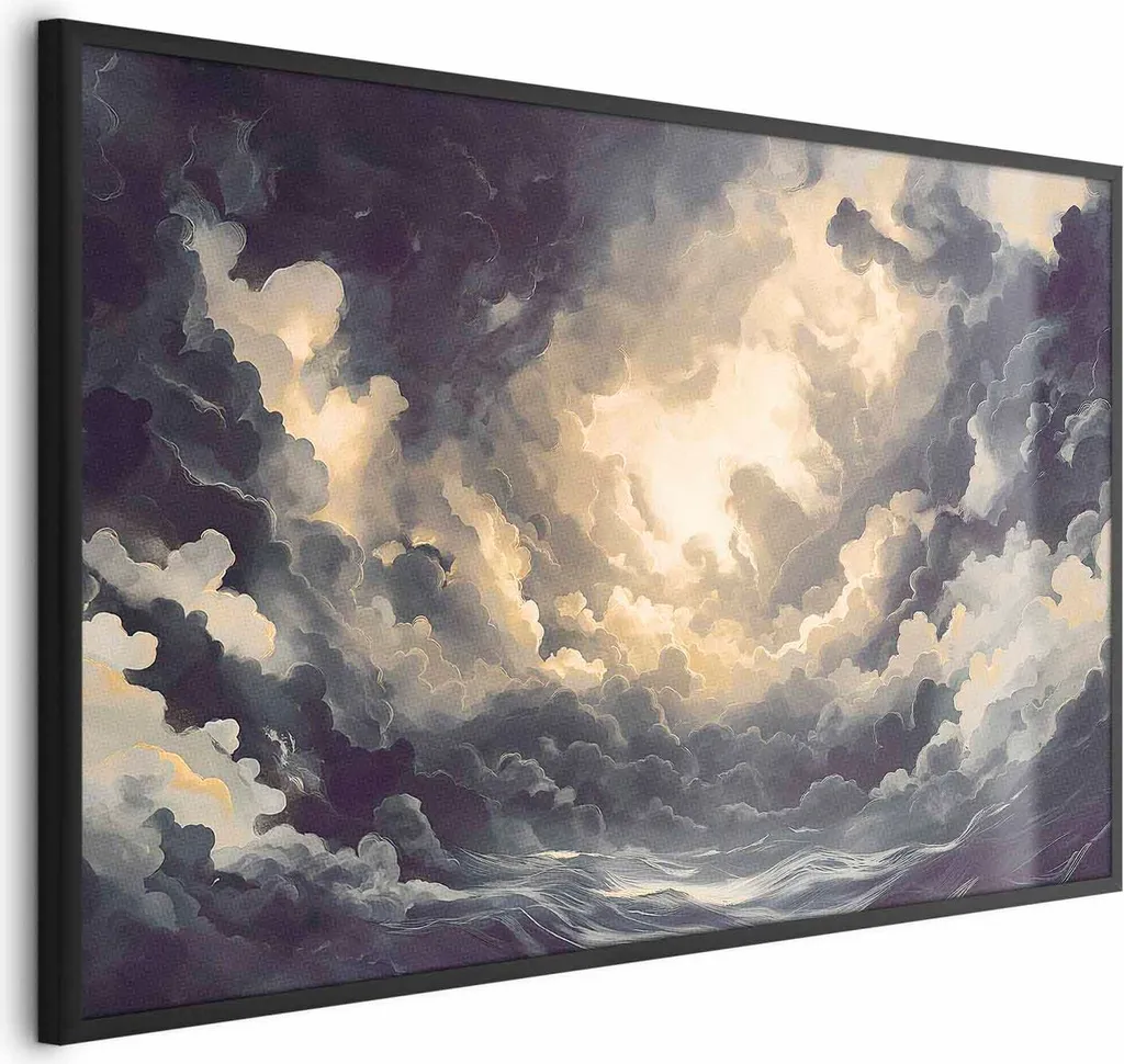 Stampa Artistica 60x40 Gioco di Luce con Cornice Nera Slim