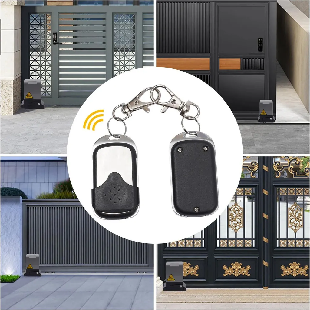 Télécommande garage 433 MHz EV-1527 : lot de 2 bips pour remplacement noir