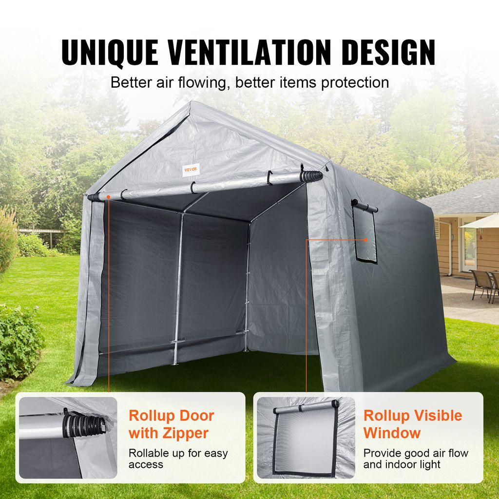 VEVOR stan garážový 304,8 x 304,8 x 259,1 cm Garážový stan Obrázek produktu 2