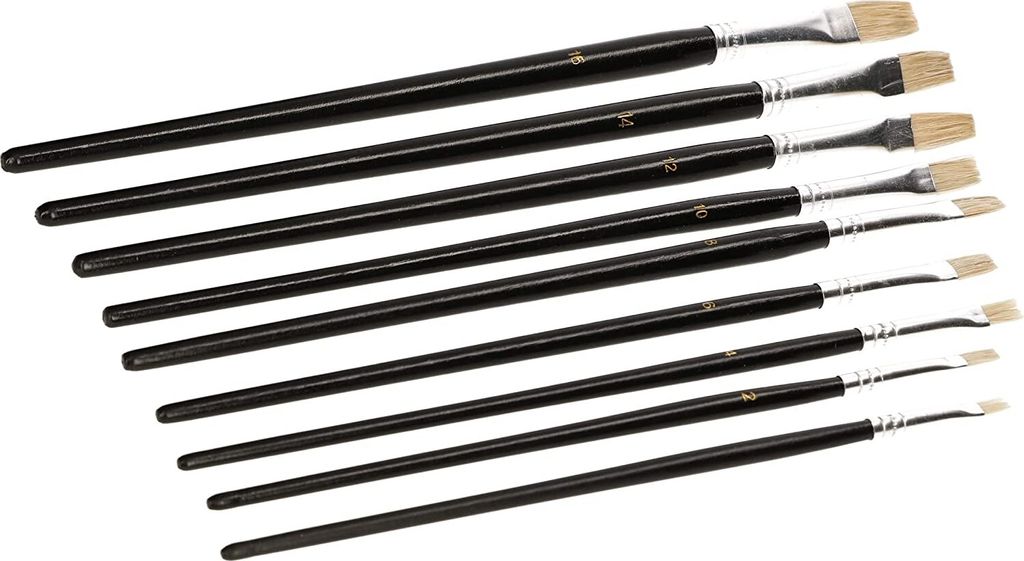 KOTARBAU® Künstlerpinsel 9-TLG. Satz Flach zum Malen mit Produktbild 