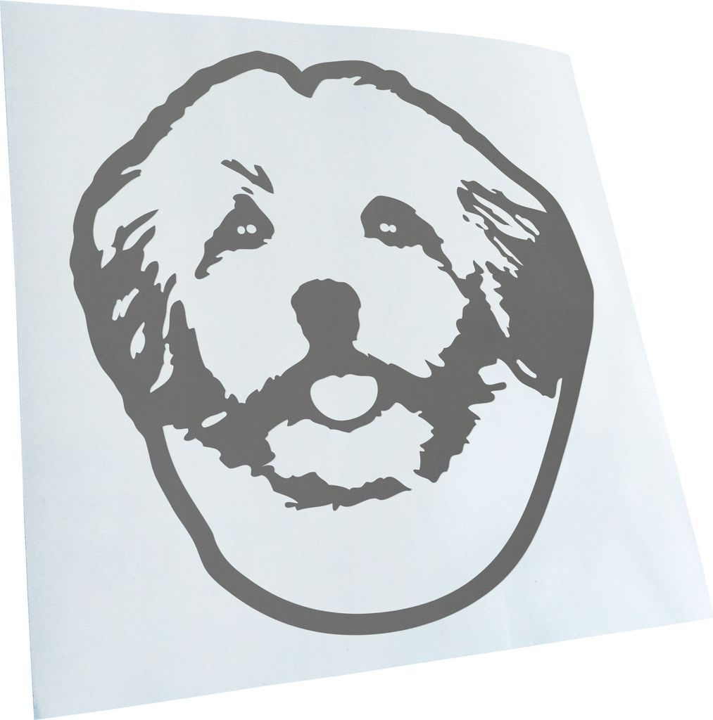 Kiwistar - Autoaufkleber - Havanese Hund - Schwarz - 11x10cm - Aufkleber für Auto, Laptop, Fahrrad, LKW, Motorrad mehrfarbig JDM Decal Racing