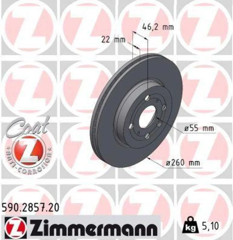 Disques de Frein Zimmermann 590.2857.20 : Finissez-en avec les Vibrations