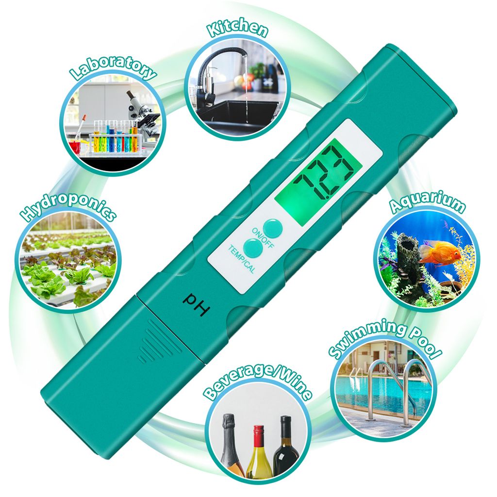 Digital LCD PH Wert Messgerät Wasser Tester Meter Aquarium Pool Prüfer genau 