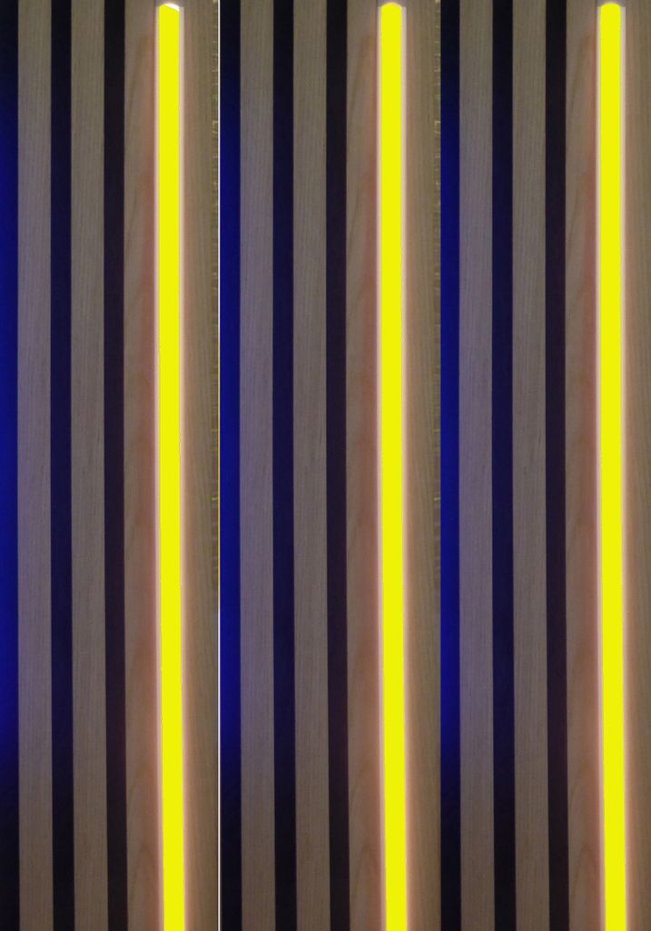 3663 LED Leuchte für Holz-Akustik-Paneele 6x50cm Netzteil GELB