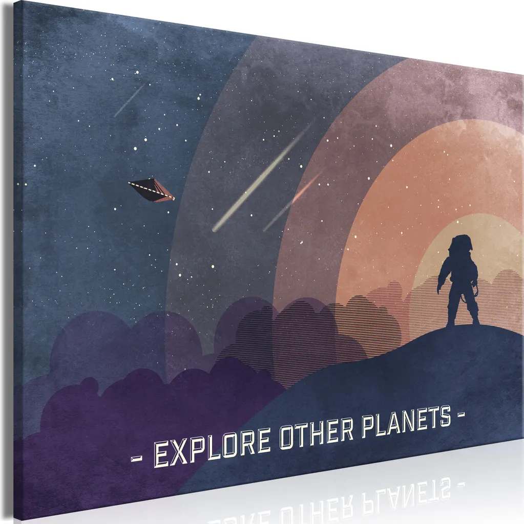 Stampa su Tela 120x80 TNT Pianeti - Quadro Alta Definizione per Bambini