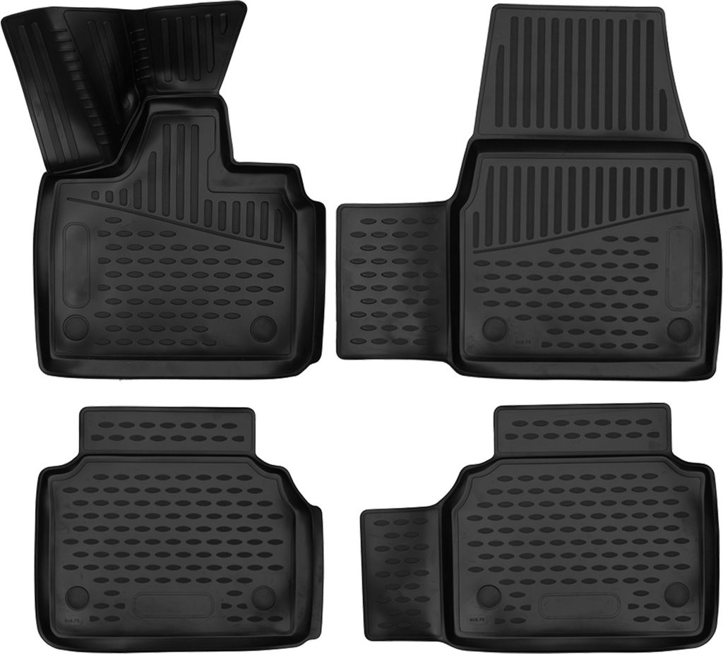 J&J AUTOMOTIVE | 3D Design Gummimatten Gummifußmatten Für BMW I3 ab 2014 4tlg, Schwarz, Anti-Rutsch, Ohne Geruch, mit Tunnel, Allwetter, 3cm Hohe...