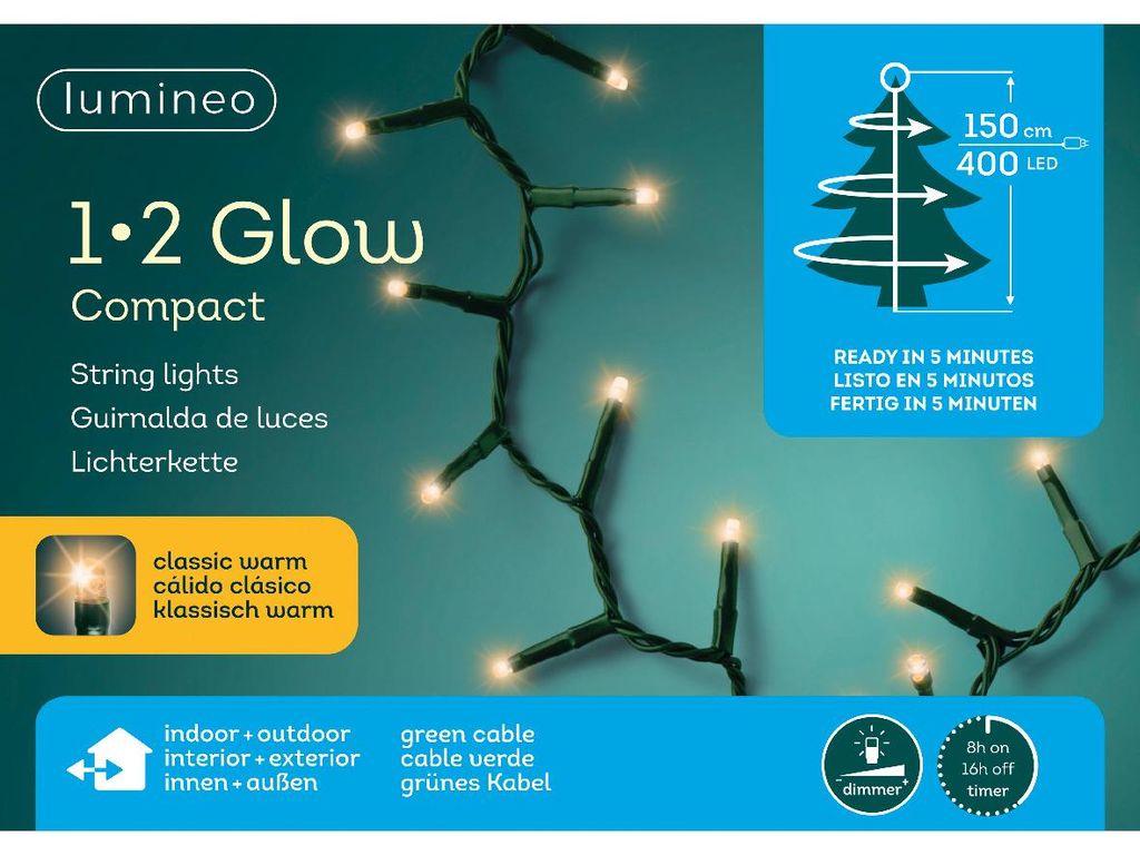 Kaemingk Lumineo Lichterkette Compact 1-2-glow 400 LED Produktbild 