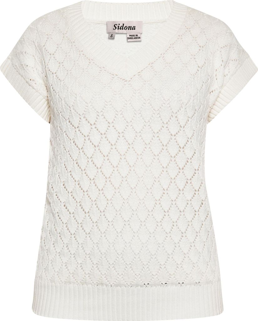 SIDONA damen pullunder - wollweiss, XL