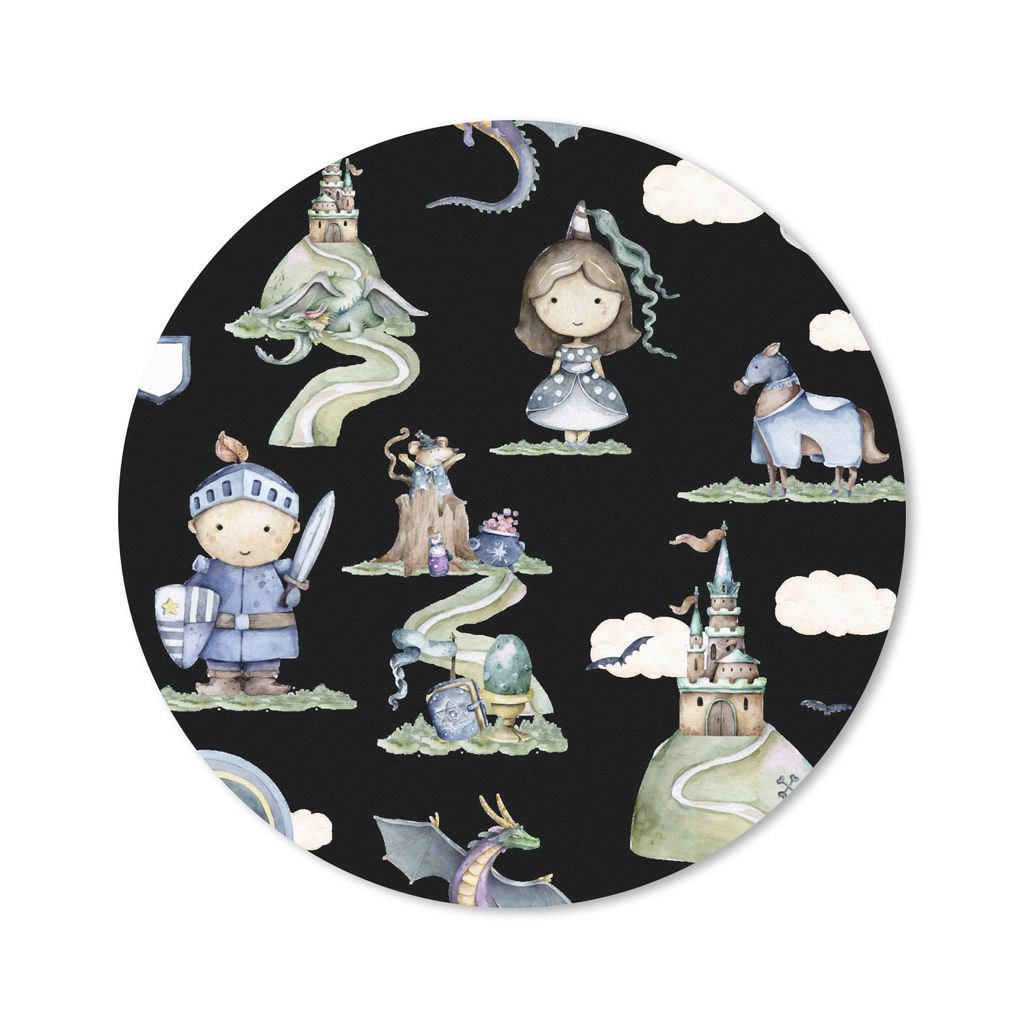 MuchoWow Mauspad Mousepad Mädchen - Zeichentrickfilme - Kinder 20x20 cm - Mousepads - Maus Mat - Pad - Mausunterlage - Schreibtischmatte